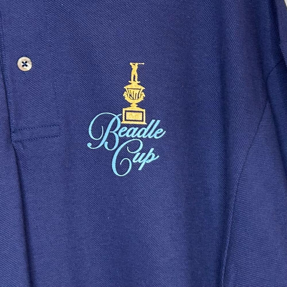 Beadle Cup Blue Polo Shirt Size L Jerzees Golf - Picture 4 of 9